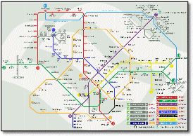 Singapore MRT & LRT train / rail map